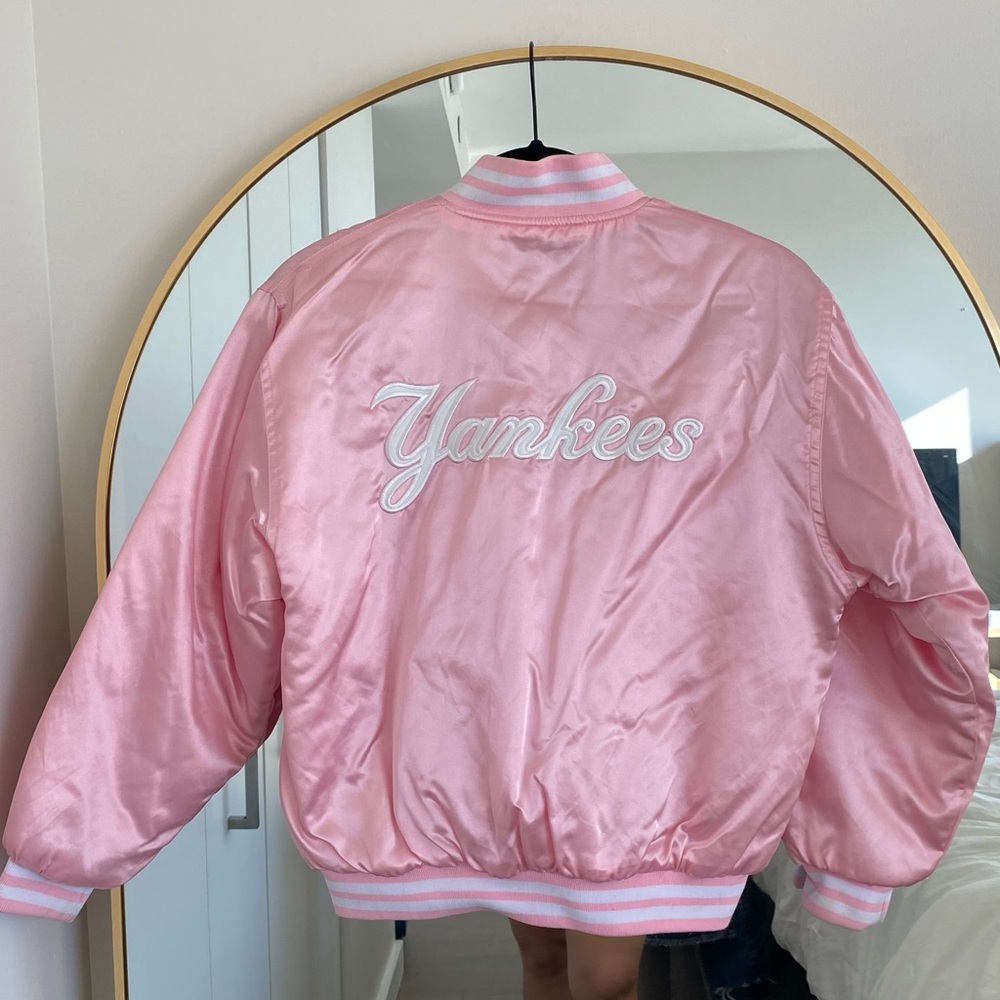 Vintage Pink Yankees Jacket Medium